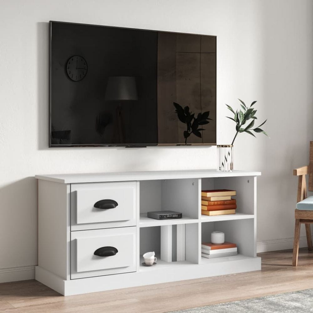 Vidaxl TV skrinka biela 102x35,5x47,5 cm kompozitné drevo